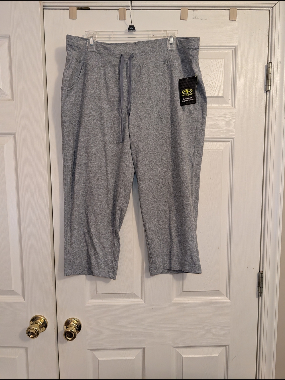 Athletic Works Active Grey Pull-On Knit Jogger Pants NWT